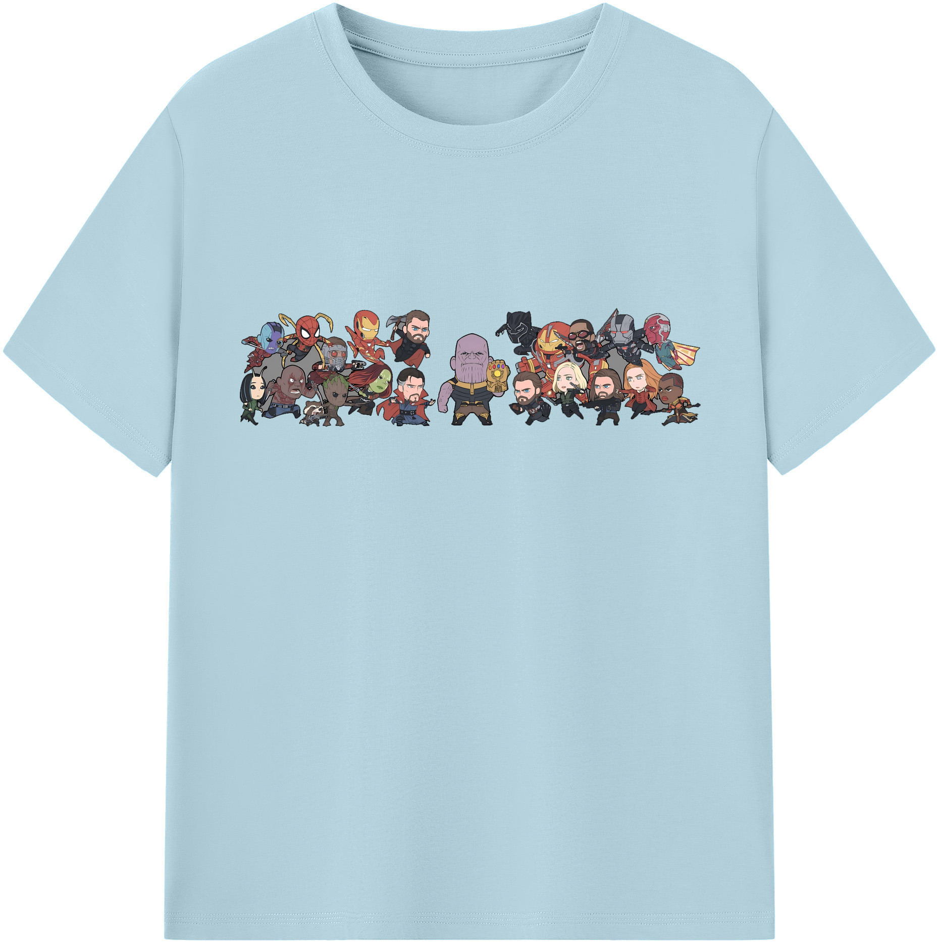 （画像用） アベンジャーズ The Avengers 綿100％半袖Tシャツ（フロントプリント）